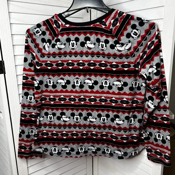 Disney Mickey Mouse Fleece Pajamas‎ 2 Piece Sleepwear Womens Size Small 4/6 EUC! - Picture 3 of 7